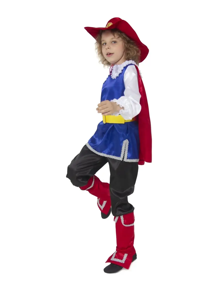 Детский карнавальный костюм Кота в Сапогах на 5-8 лет, серия Карнавалия Премиум