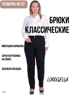 Брюки классические на резинке LORDGELLA 16210436 купить за 861 ₽ в интернет-магазине Wildberries