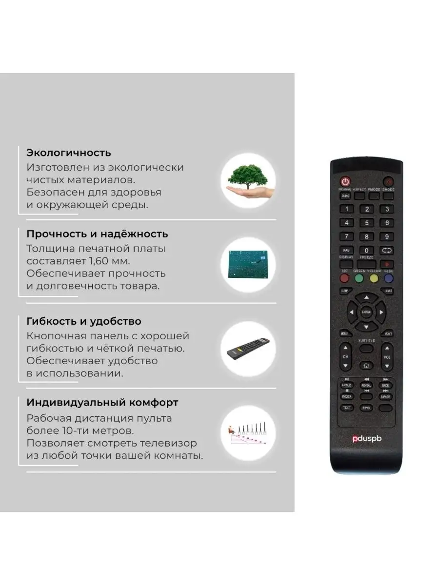 Пульт Y-72C HOME для телевизоров Harper, Supra, Olto и др. PduSpb 16231214  купить за 461 ₽ в интернет-магазине Wildberries