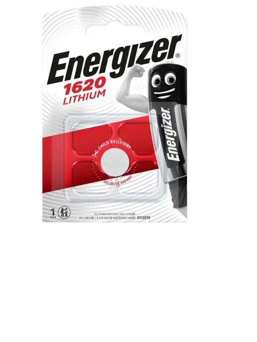 Energizer Литиевые батарейки Lithium CR1620, 1 шт, 1 шт