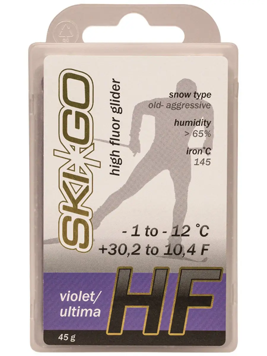 Высокофторовый парафин Ski-Go фиолетовый, 45г