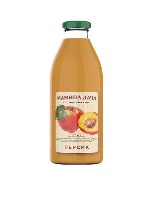 Barinoff Нектар Персиковый с мякотью ТМ "Мамина дача" 0,75 л, 750 мл, фото 5