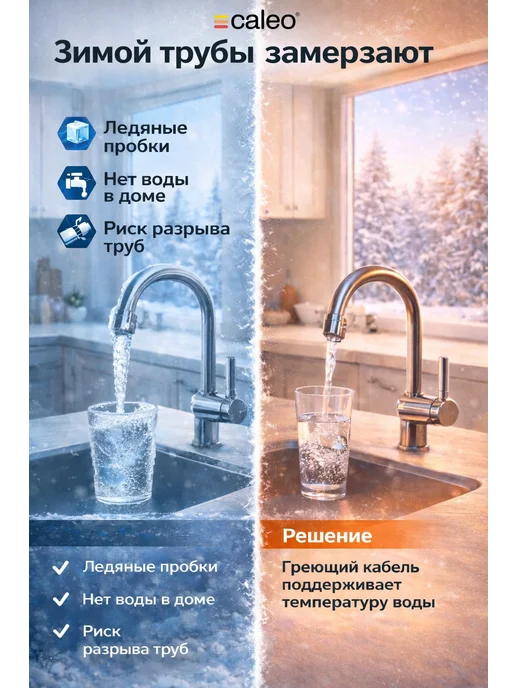 xLayder Греющий кабель внутри трубы 2м, 2 м, фото 4