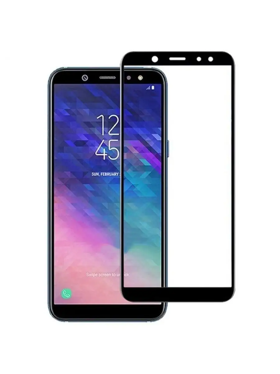 Защитное стекло для Samsung Galaxy A6 2018 полный клей