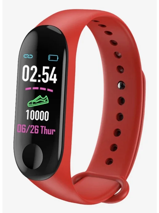 BandRate Smart Смарт-часы фитнес браслет подарочный набор new на подарок, красный