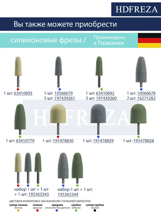 HDFREZA Фреза для маникюра и педикюра полировщик безопасная, 2 шт, фото 4