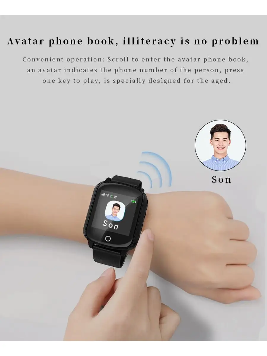 Часы пожилых людей с сим GPS датчик падения пульсометром SOS Smart Baby  Watch 16289585 купить в интернет-магазине Wildberries