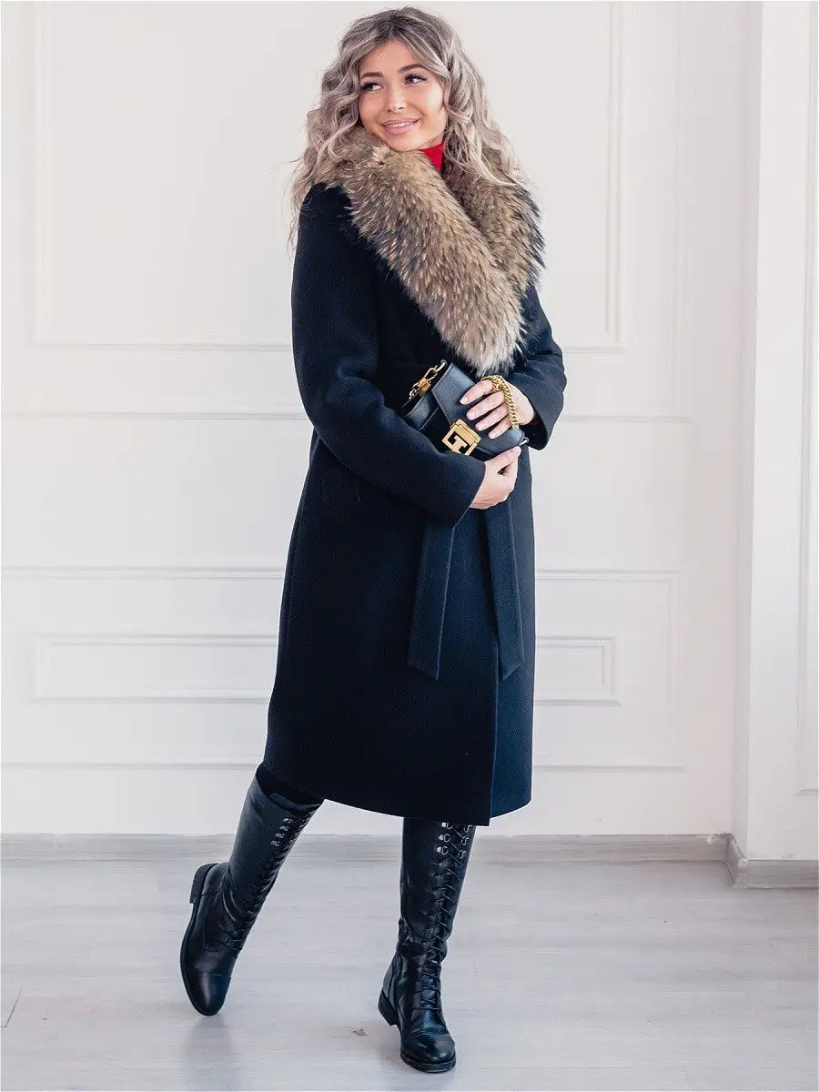 Пальто женское кожаное зимнее - купить в Москве