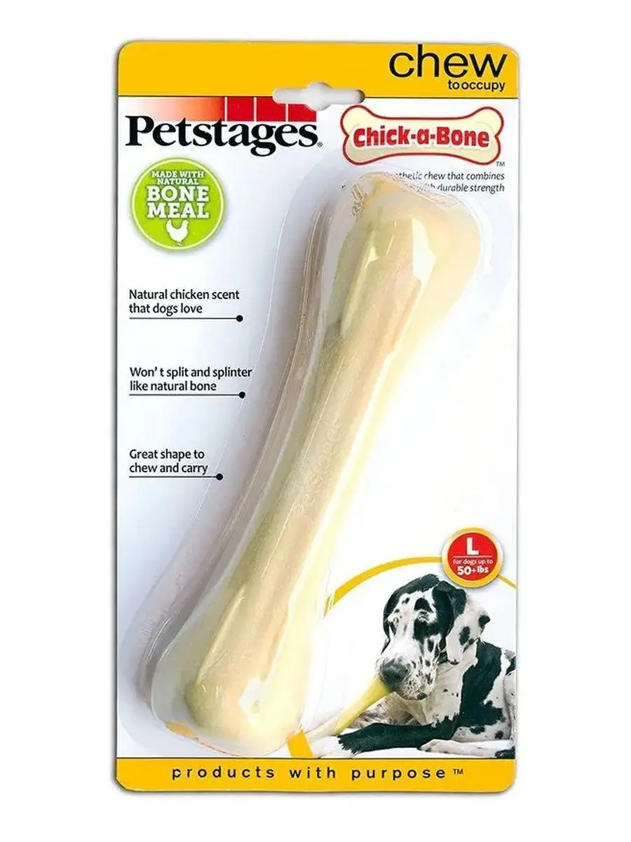 Petstages Chick-a-Bone косточка с ароматом курицы 18 см Petstages 16373002  купить в интернет-магазине Wildberries