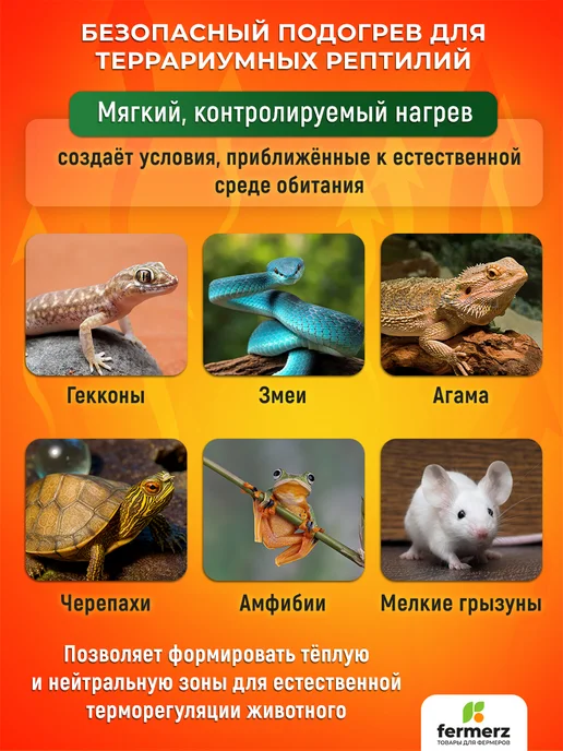 FermerZ Термоковрик для рептилий 5 Ватт 14x15 см, 14x15 см, фото 7