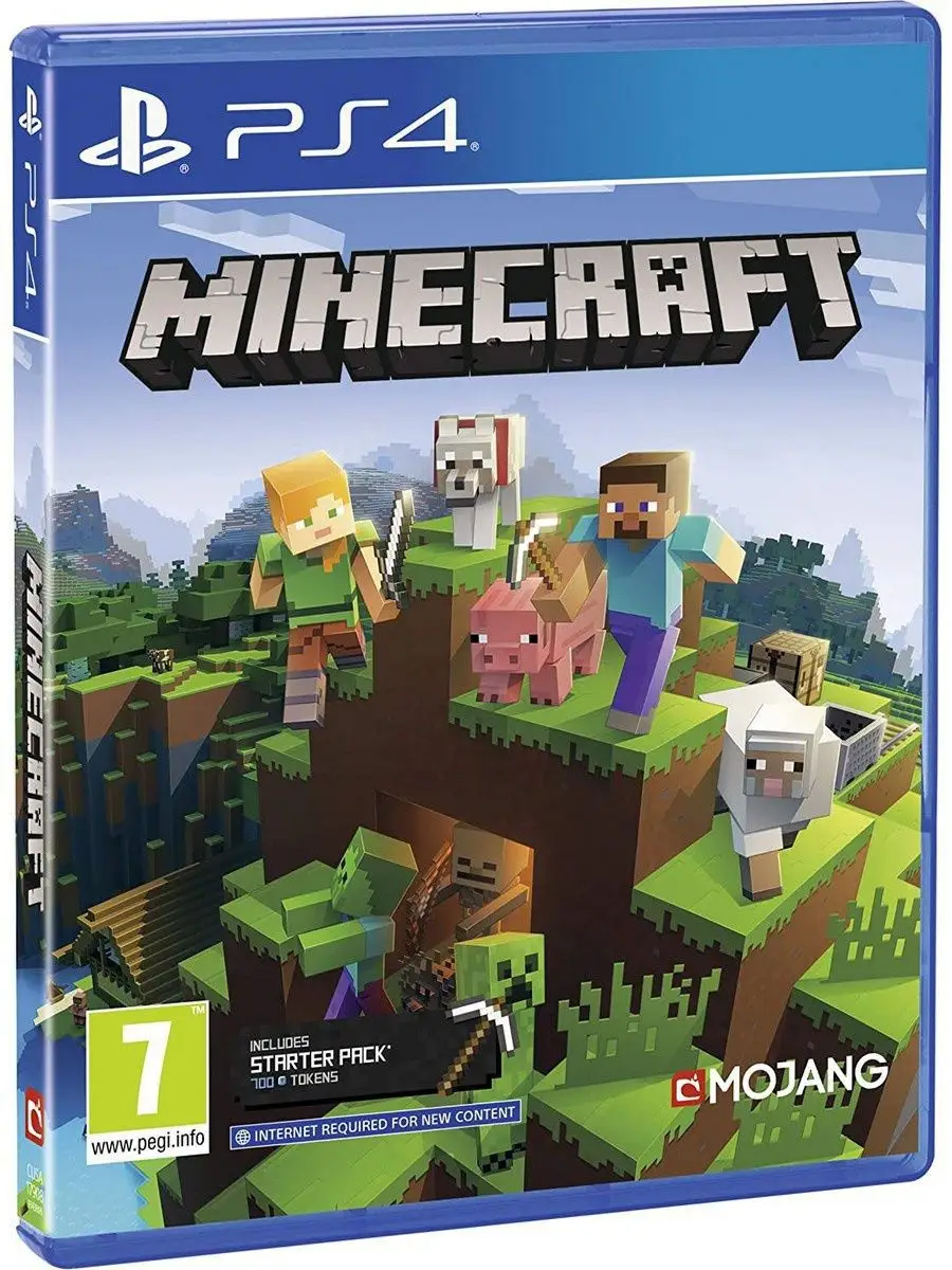 PS4 Minecraft Bedrock Playstation Edition (все дополнения) Игра для PS4  16426565 купить в интернет-магазине Wildberries