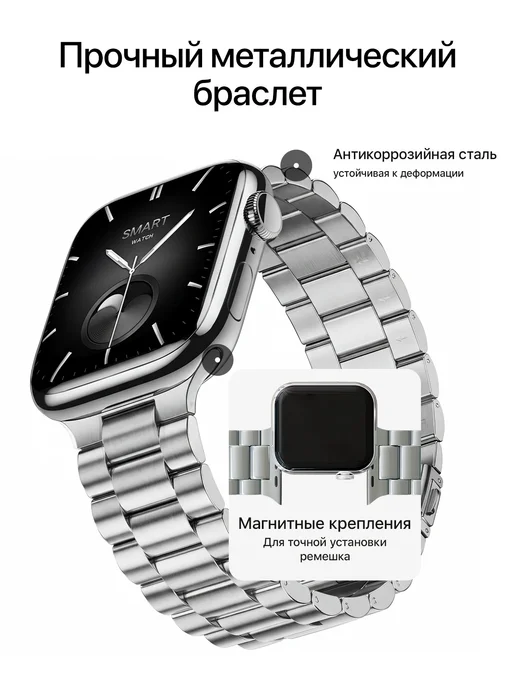 Ремешок для Apple Watch 42, 44, 45, 46, 49 мм 1-10 SE, серый, фото 2