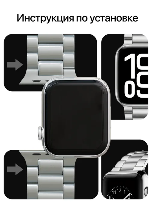 Ремешок для Apple Watch 42, 44, 45, 46, 49 мм 1-10 SE, серый, фото 7
