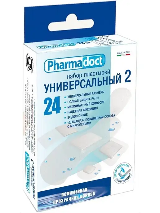 Pharmadoct Пластырь прозрачный классический, 24 шт, 24 шт, фото 2