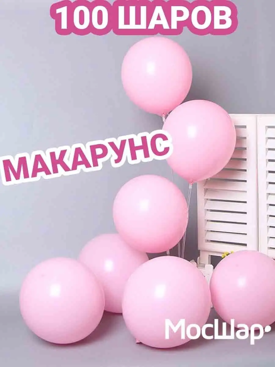 Воздушные шары на день рождения макарунс - 100шт