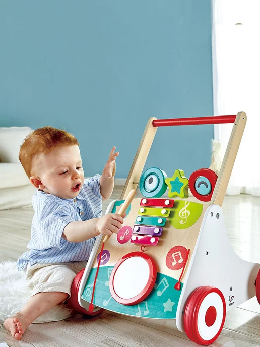 HAPE Музыкальный ходунок Каталка, голубой, фото 2