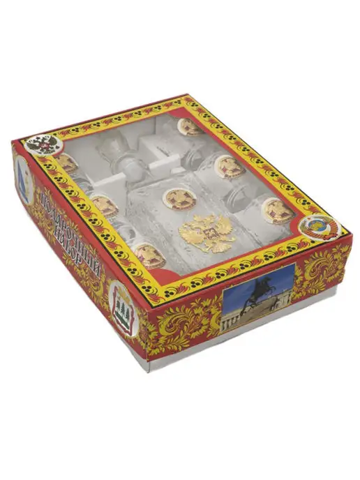 Armytrade Подарочный набор + 6 стопок Защитнику Отечества, белый, фото 3