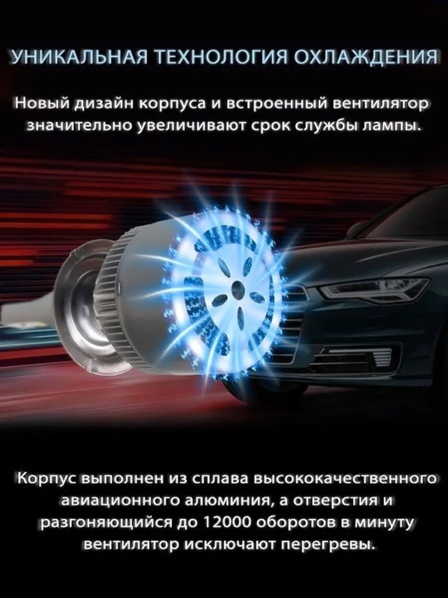 Лампы автомобильные светодиодные H7 12/24V 5000K 3800Lm C6 16603659 купить  за 450 ₽ в интернет-магазине Wildberries