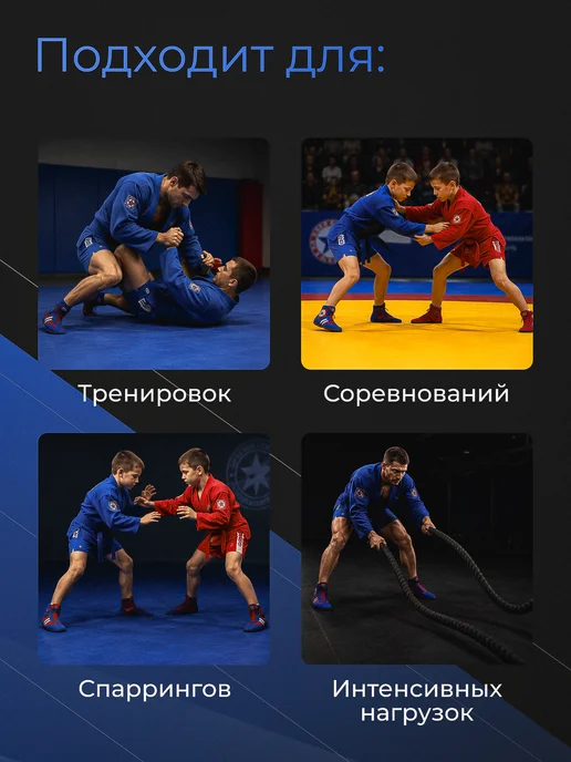 Eskhata Sport Куртка самбовка кимоно для самбо детская с поясом, вариант, фото 8