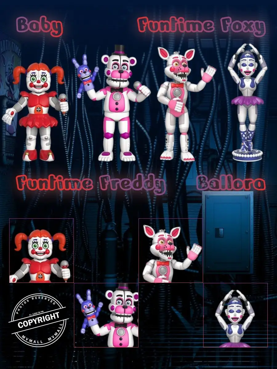 Аниматроники 5 см Sister Location Аниматроники/ФНАФ/Игрушки/FNAF/фигурки  16642592 купить в интернет-магазине Wildberries