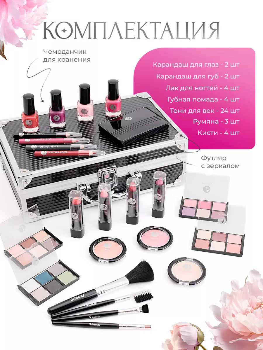 Подарочный набор косметики для макияжа органайзер бокс №13 2K Beauty  16645845 купить за 1 812 ₽ в интернет-магазине Wildberries