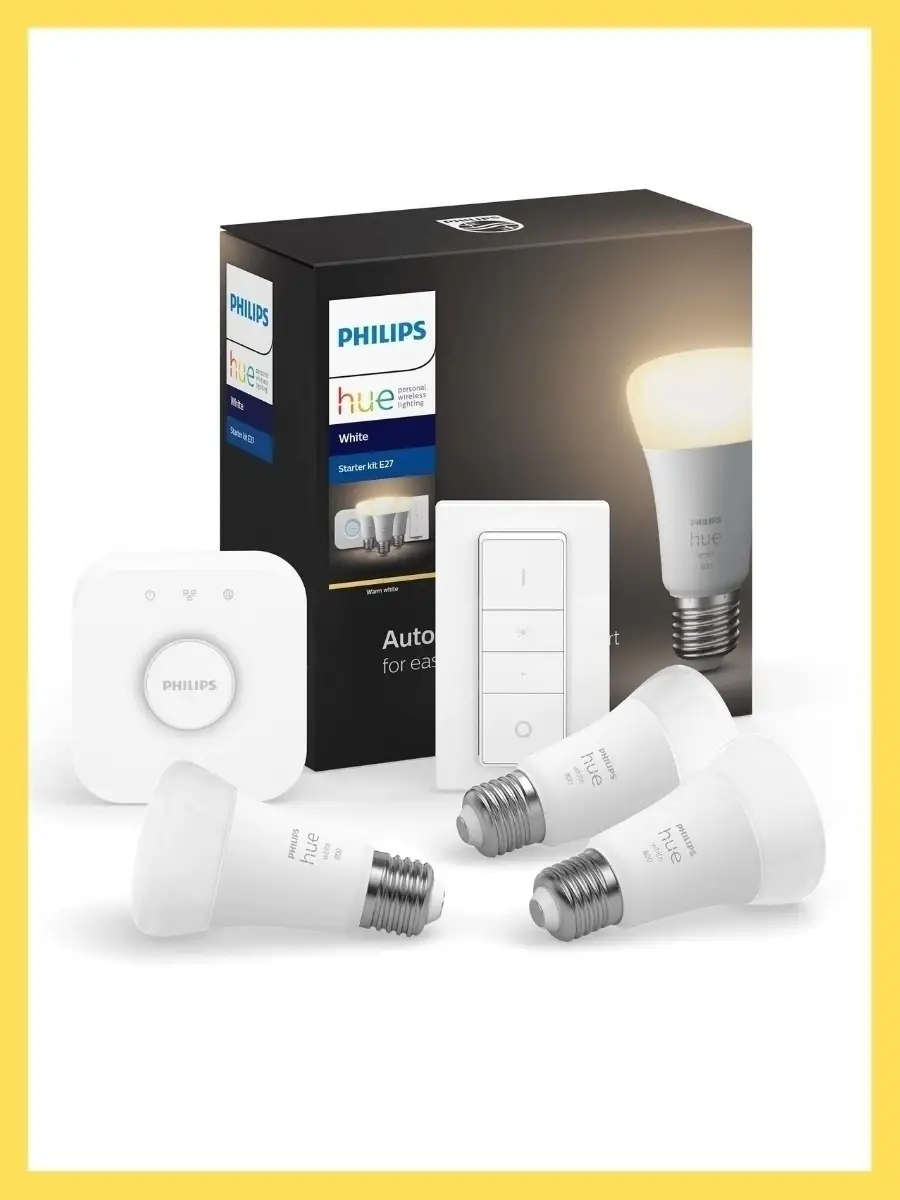 Комплект Philips Hue Starter Kit E27 Philips Hue 16648880 купить в  интернет-магазине Wildberries