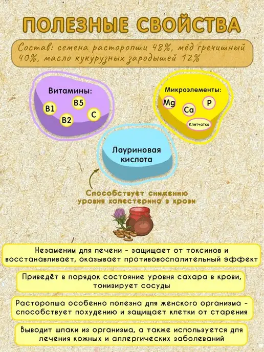 Мералад Урбеч из расторопши и меда силимарин для печени 400г, 230 г, фото 4