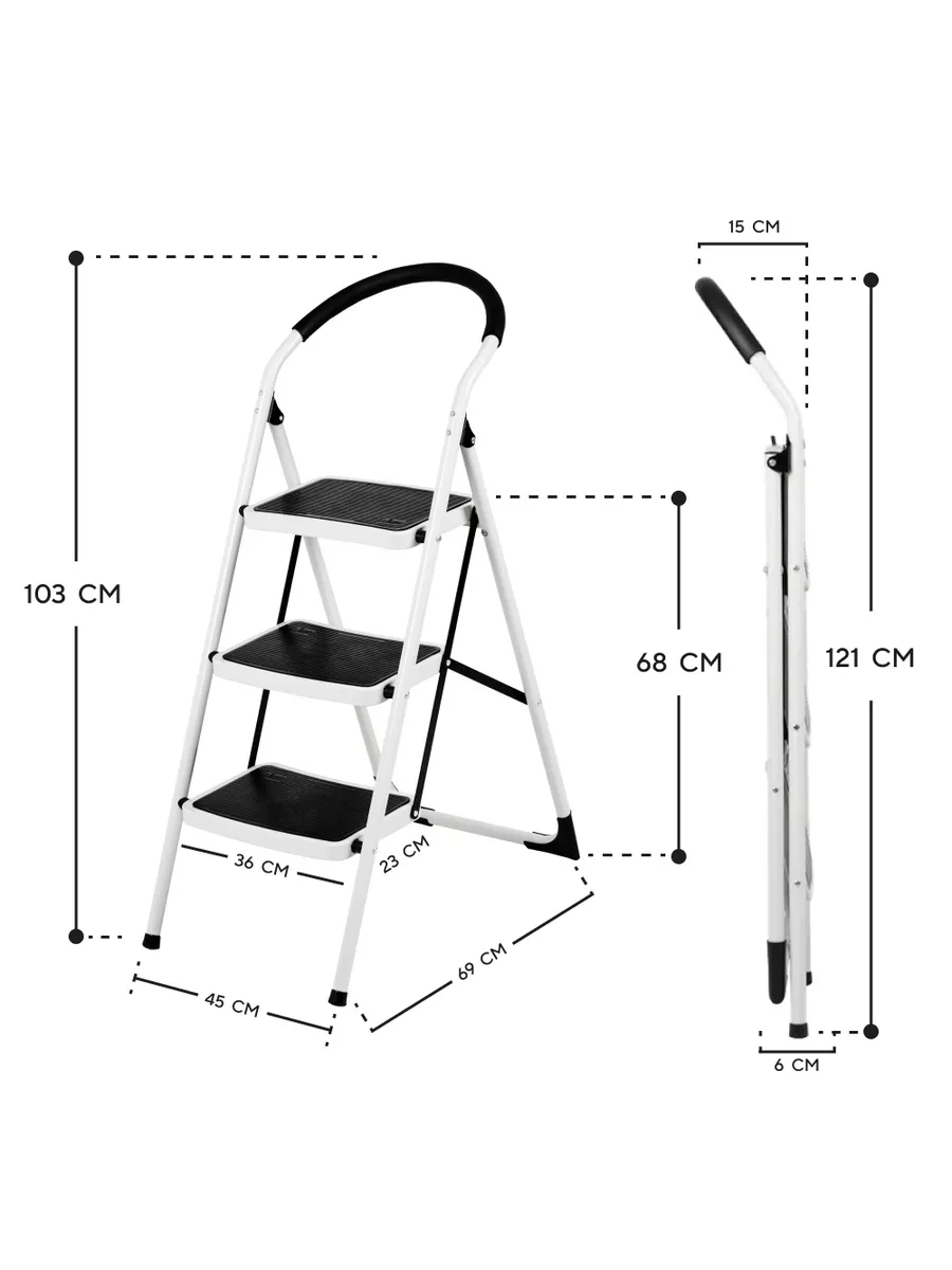 Стремянка 3-х ступенчатая усиленная. С широкими ступенями. ALTERNO.  16651457 купить в интернет-магазине Wildberries