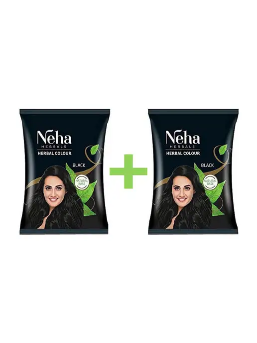 Neha Black Herbal Colour, Нэха, 2шт по 20г (40 гр.), 2 шт, 20 г, фото 2