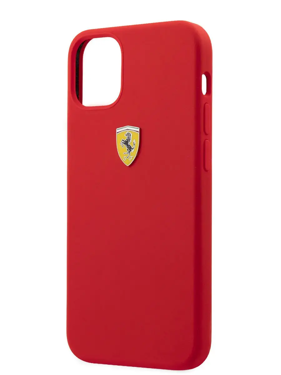 Чехол для iPhone 12/12 Pro (6.1) On-Track Liquid silicone with metal logo  Hard Red FERRARI 16689979 купить в интернет-магазине Wildberries