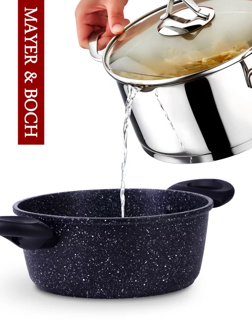 Кастрюля антипригарная с крышкой 2,2 л - фото 10