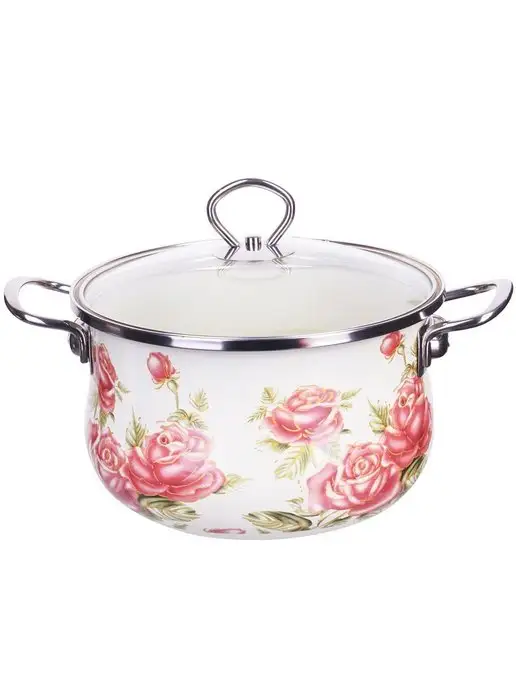 Кастрюля эмалированная с крышкой 3,7 л - фото 2