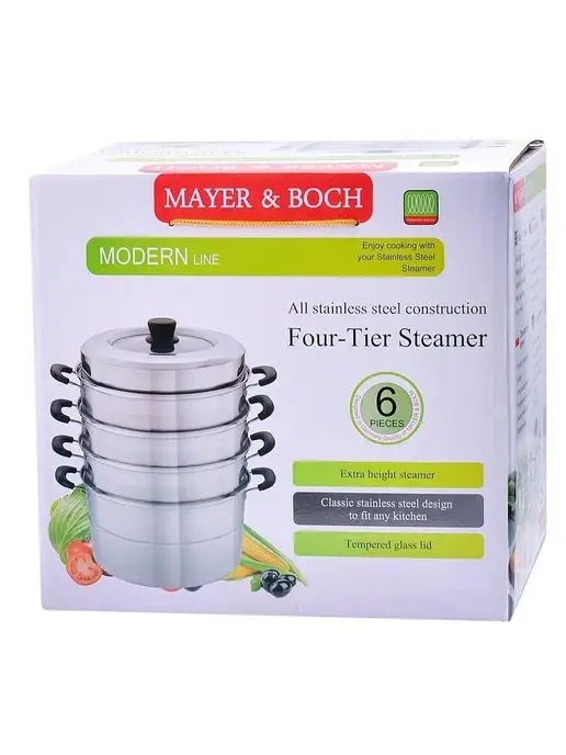 Мантоварка пароварка из нержавеющей стали 4 яруса - фото 15