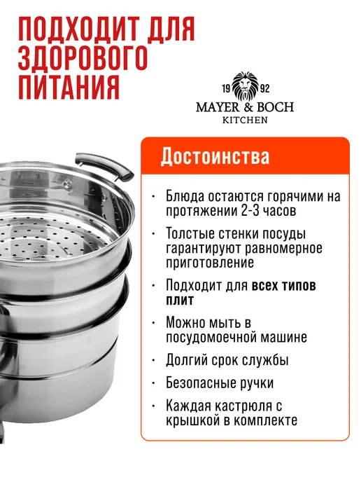 Мантоварка пароварка из нержавеющей стали 4 яруса - фото 4