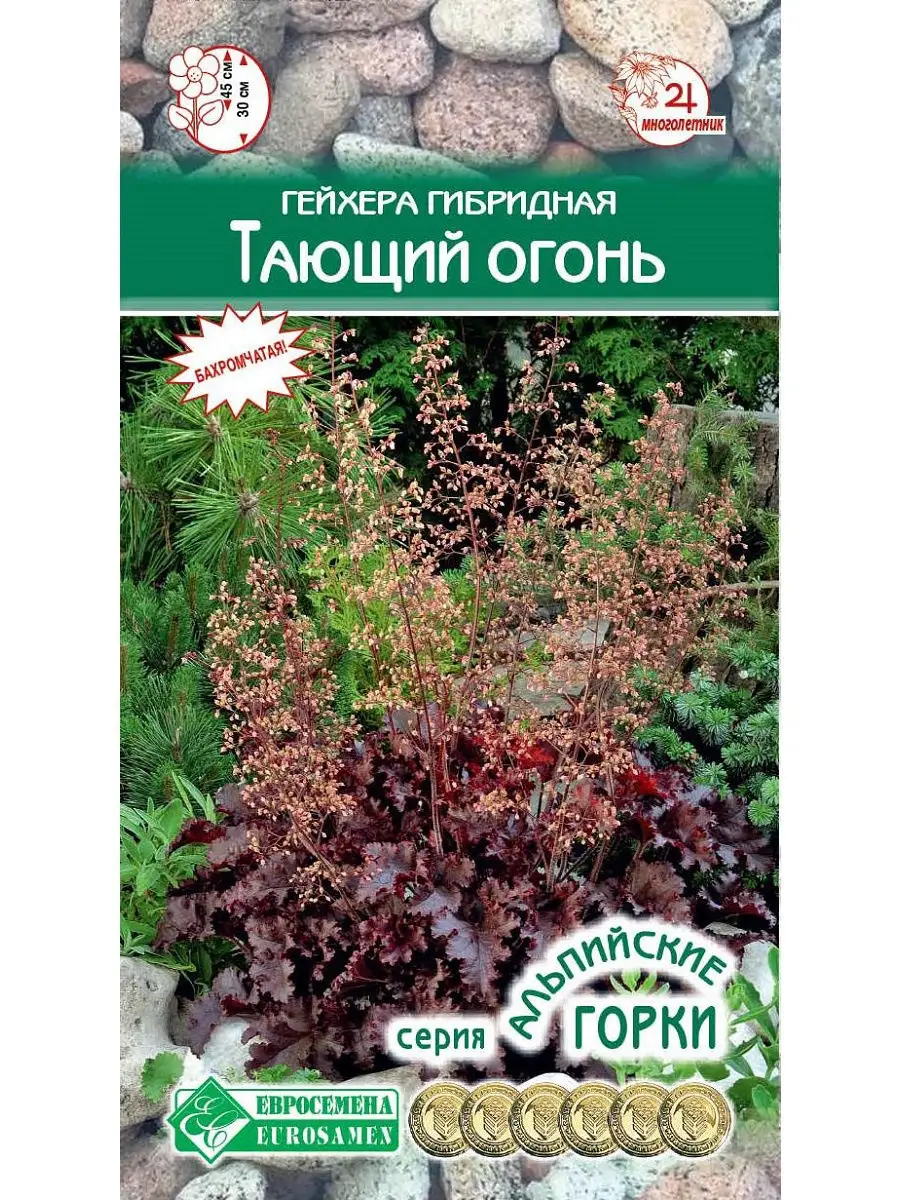 Семена Гейхера гибридная Тающий Огонь, 5драже ЕВРОСЕМЕНА 16718017 купить за  114 ₽ в интернет-магазине Wildberries