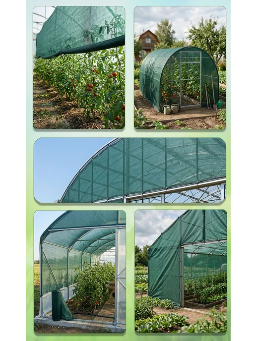 AgroSmart Сетка затеняющая 80% бежевая 2х15 м, 3x5 м, зеленый, фото 4