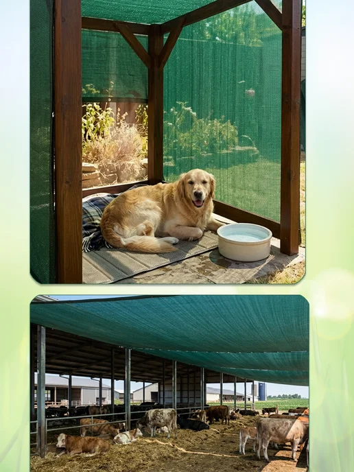 AgroSmart Сетка затеняющая 80% бежевая 2х15 м, 3x5 м, зеленый, фото 6