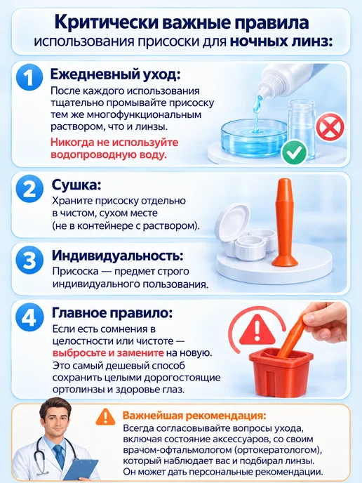 BONASSE Присоска для жёстких ночных линз, вариант, фото 6