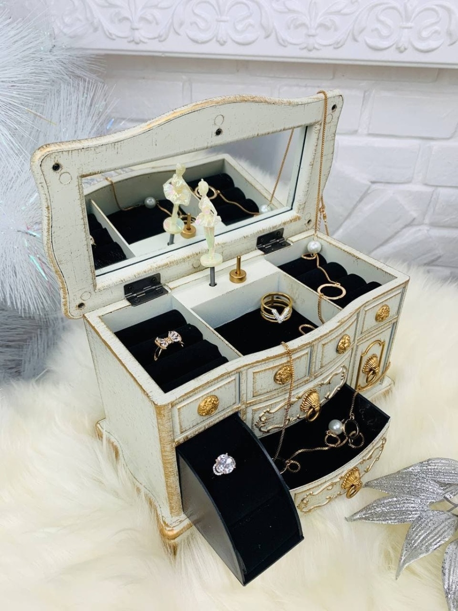 Шкатулка музыкальная для украшений декоративная интерьерная Jewelry Box  16801780 купить в интернет-магазине Wildberries