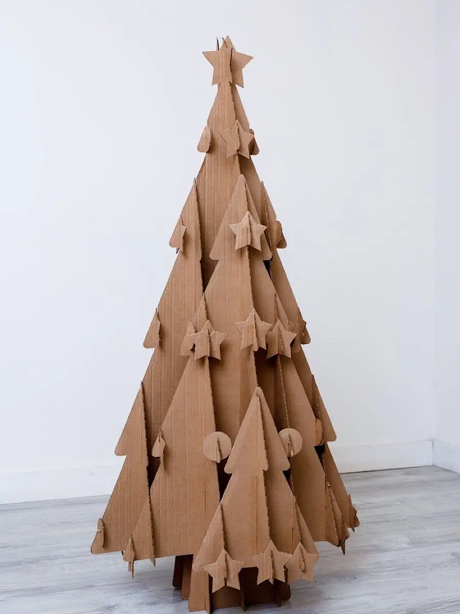 Идеи для создания красивой елки из картона
