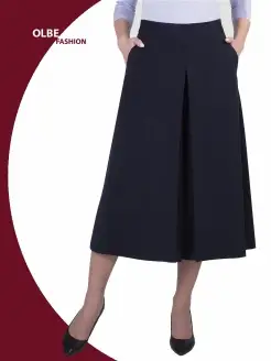 Брюки широкие укороченные, кюлоты OLBE 16832545 купить за 3 417 ₽ в интернет-магазине Wildberries