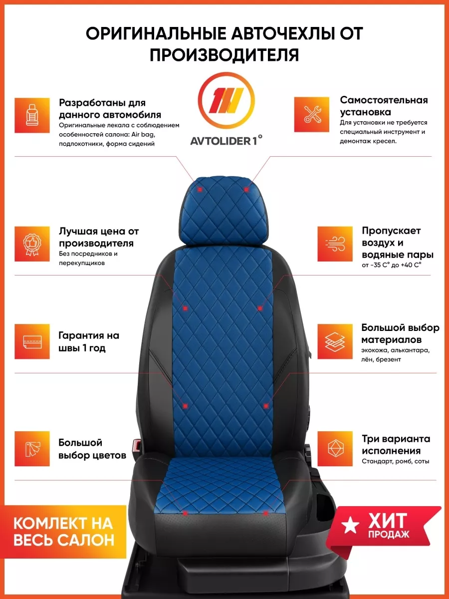 Чехлы на сиденья Лада Приора 1-ВАЗ 2110 AVTOLIDER1 16872135 купить за 7 720  ₽ в интернет-магазине Wildberries