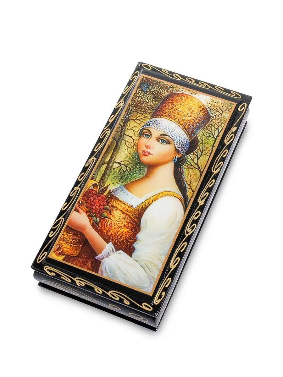 Шкатулка-купюрница в технике декупаж (8х17х4)