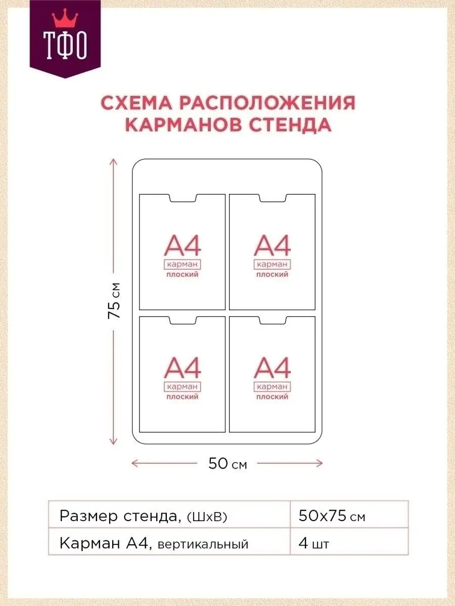 Информационный стенд с перекидными карманами в РПК «Городская типография» в Москве