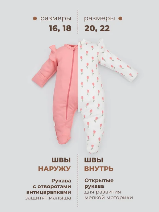 KiDi Слип для новорожденных нательный комбинезон на молнии малышу, белый, фото 6