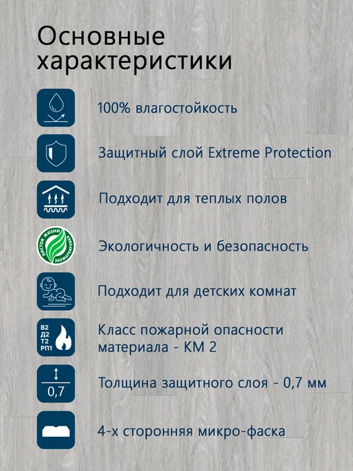 Tarkett Кварцвиниловый ламинат ПВХ плитка Lounge Studio 2,09 м2, серый, фото 3