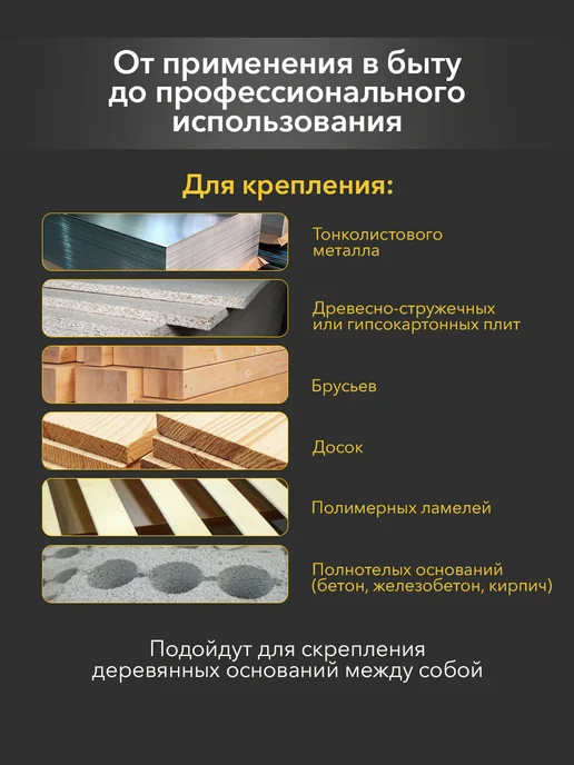 KRANZ Набор саморезов 30-60 мм и дюбелей по дереву 170 шт, 170 шт, фото 3