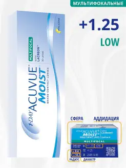 Мультифокальные линзы R 8.4, +1.25, LOW, 30 линз 1-Day Acuvue Moist multifocal 17056874 купить за 2 393 ₽ в интернет-магазине Wildberries