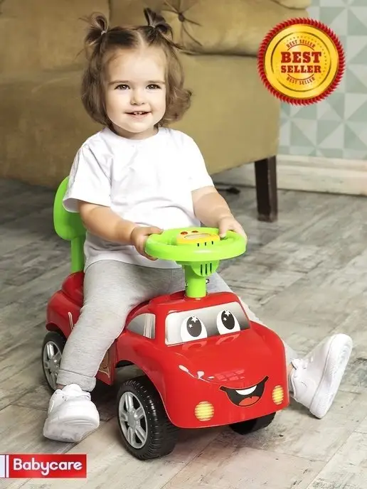babycare Пушкар каталка Dreamcar, машинка, красный, фото 5