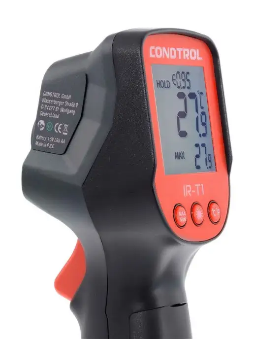 Condtrol Пирометр IR-T1 Бесконтактный инфракрасный термометр, черный, фото 5